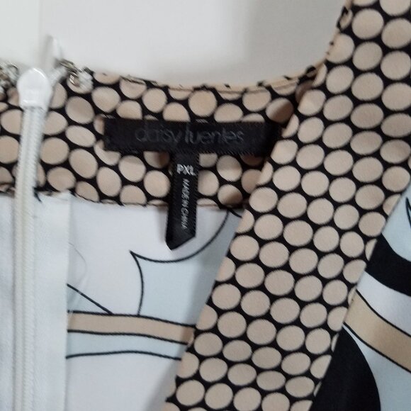 Daisy Fuentes Blouse Baby Doll Style Abstract   PXL - Picture 10 of 15